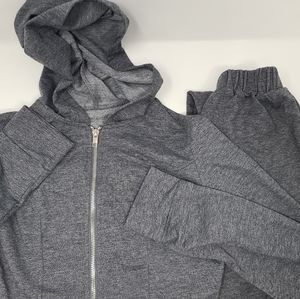 GREY CORSET JOGGER SET